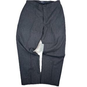 Vintage Polo Ralph Lauren Gray Wool Flannel Trouser Dress Pants Men's Size 38x32